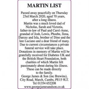 MARTIN LIST