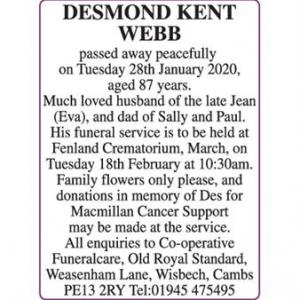 DESMOND KENT WEBB