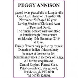 PEGGY ANNISON